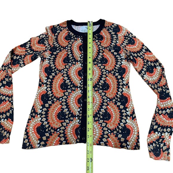 Tabitha Anthropologie Womens Odval Geometric Print Cardigan Sweater Size Small S - Picture 6 of 12